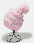 Thermal Knit Hat with Pompom