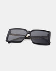 White Smoke Polycarbonate Frame Square Sunglasses