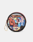 Nicole Lee USA Keychain Round Coin Purse