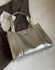 PU Leather Bow Shoulder Bag