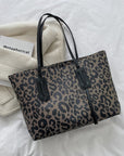 PU Leather Leopard Tote Bag