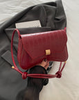 PU Leather Texture Crossbody Bag