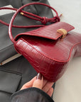 PU Leather Texture Crossbody Bag