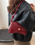 PU Leather Texture Crossbody Bag