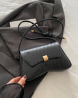 PU Leather Texture Crossbody Bag