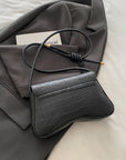 PU Leather Texture Crossbody Bag