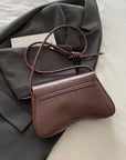 PU Leather Texture Crossbody Bag