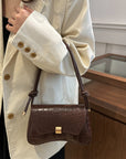 PU Leather Texture Crossbody Bag