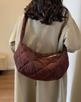 Quilted Polyester Crossbody Bag