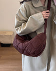 Quilted Polyester Crossbody Bag