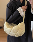 Quilted Polyester Crossbody Bag