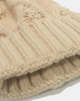 Roll Rim Cable-Knit Hat