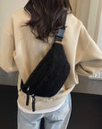 Sherpa Crossbody Bag with Adjustable Strap