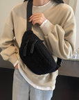 Sherpa Crossbody Bag with Adjustable Strap