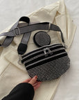 Studded Adjustable Strap Crossbody Bag