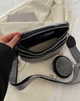 Studded Adjustable Strap Crossbody Bag