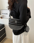 Studded Adjustable Strap Crossbody Bag