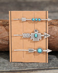 Rosy Brown 3 PCS/Set Artificial Turquoise Hair Pins