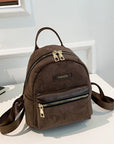 Suede Adjustable Strap Backpack Bag