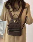 Suede Adjustable Strap Backpack Bag