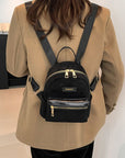 Suede Adjustable Strap Backpack Bag