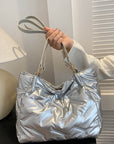 Textured Polyester Shoulder Bag