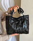 Textured Polyester Shoulder Bag