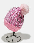 Thermal Knit Hat with Pompom