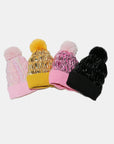 Thermal Knit Hat with Pompom