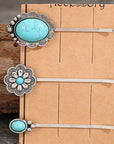 Tan 3 PCS/Set Artificial Turquoise Hair Pins