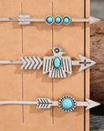 Dark Salmon 3 PCS/Set Artificial Turquoise Hair Pins