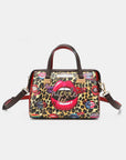 Nicole Lee USA 3-Piece Wild Lips Print Handbag Set