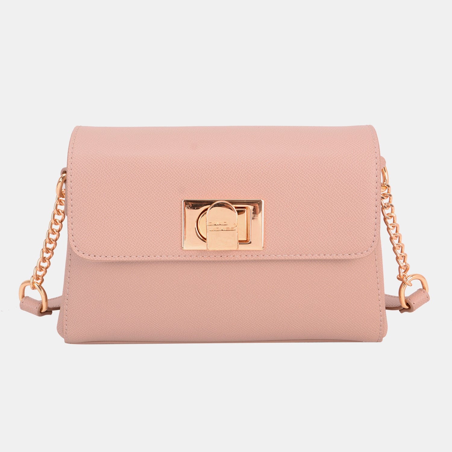 Misty Rose David Jones PU Leather Crossbody Bag