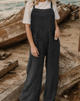 Dark Slate Gray Full Size Wide Leg Front Pocket Jumpsuit