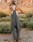 Rosy Brown Double Take Full Size Sleeveless V-Neck Pocketed Jumpsuit