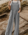 Dim Gray Full Size Wide Leg Front Pocket Jumpsuit