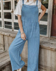 Slate Gray Full Size Wide Leg Front Pocket Jumpsuit