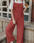 Dim Gray Full Size Wide Leg Front Pocket Jumpsuit