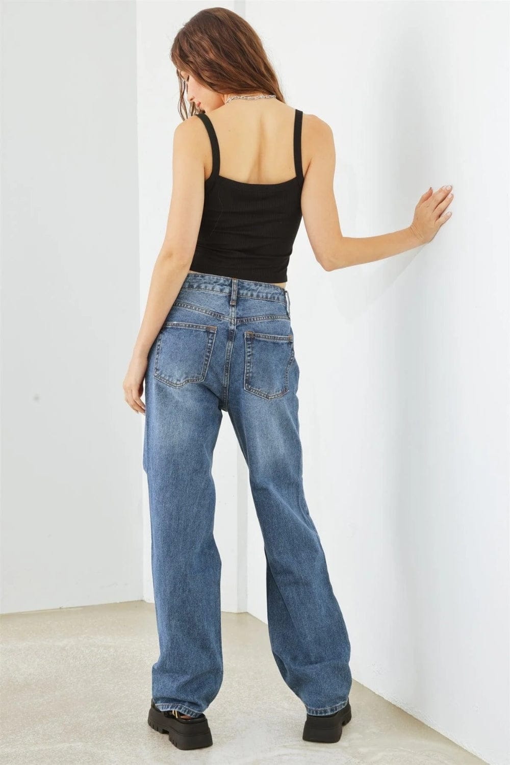 Light Gray HAMMER COLLECTION Distressed High Waist Jeans