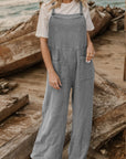 Dim Gray Full Size Wide Leg Front Pocket Jumpsuit