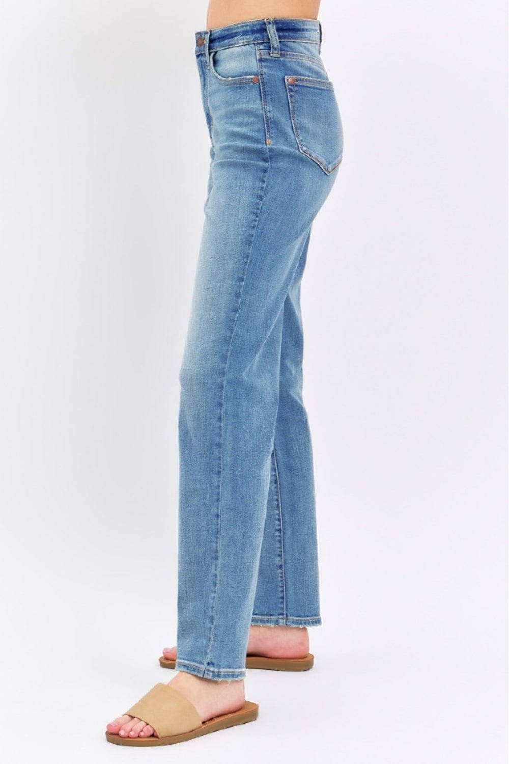 Lavender Judy Blue Full Size High Waist Straight Jeans