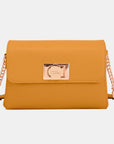 Goldenrod David Jones PU Leather Crossbody Bag