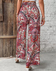 Dark Gray Printed Wide Leg Pants