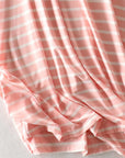 Rosy Brown Striped Round Neck Short Sleeve Dress