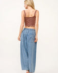 And The Why Elastic Back Pleated Baggy Jeans