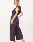 And The Why Laced Surplice Tie Waist Jumpsuit