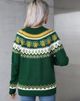 Angel Wings Geometric Round Neck Long Sleeve Sweater