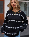 Angel Wings Heart Round Neck Long Sleeve Sweater