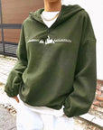 Mountain Quarter Zip Long Sleeve Hoodie