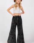 SAGE + FIG Mineral Washed Terry Wide Leg Pants